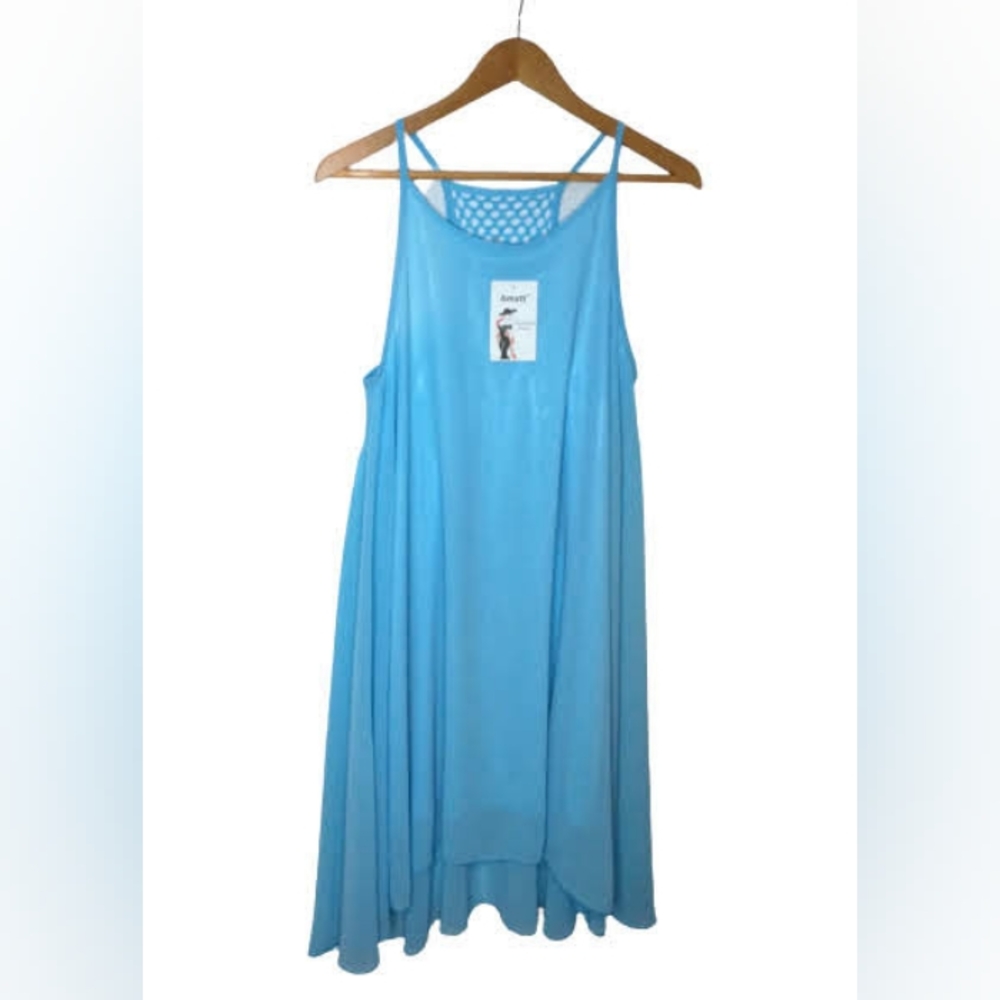 Amstt Light Blue Tank Top Beach Summer Dress Size M